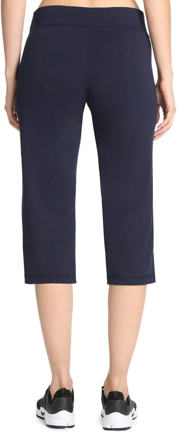 Danskin Women's Sleek Fit Yoga Crop Pant
