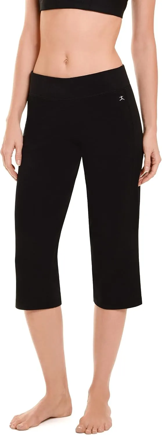Danskin Women's Sleek Fit Yoga Crop Pant