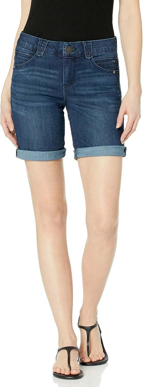 Democracy womens "Ab"solution Petite 6" Cuffed Denim Short