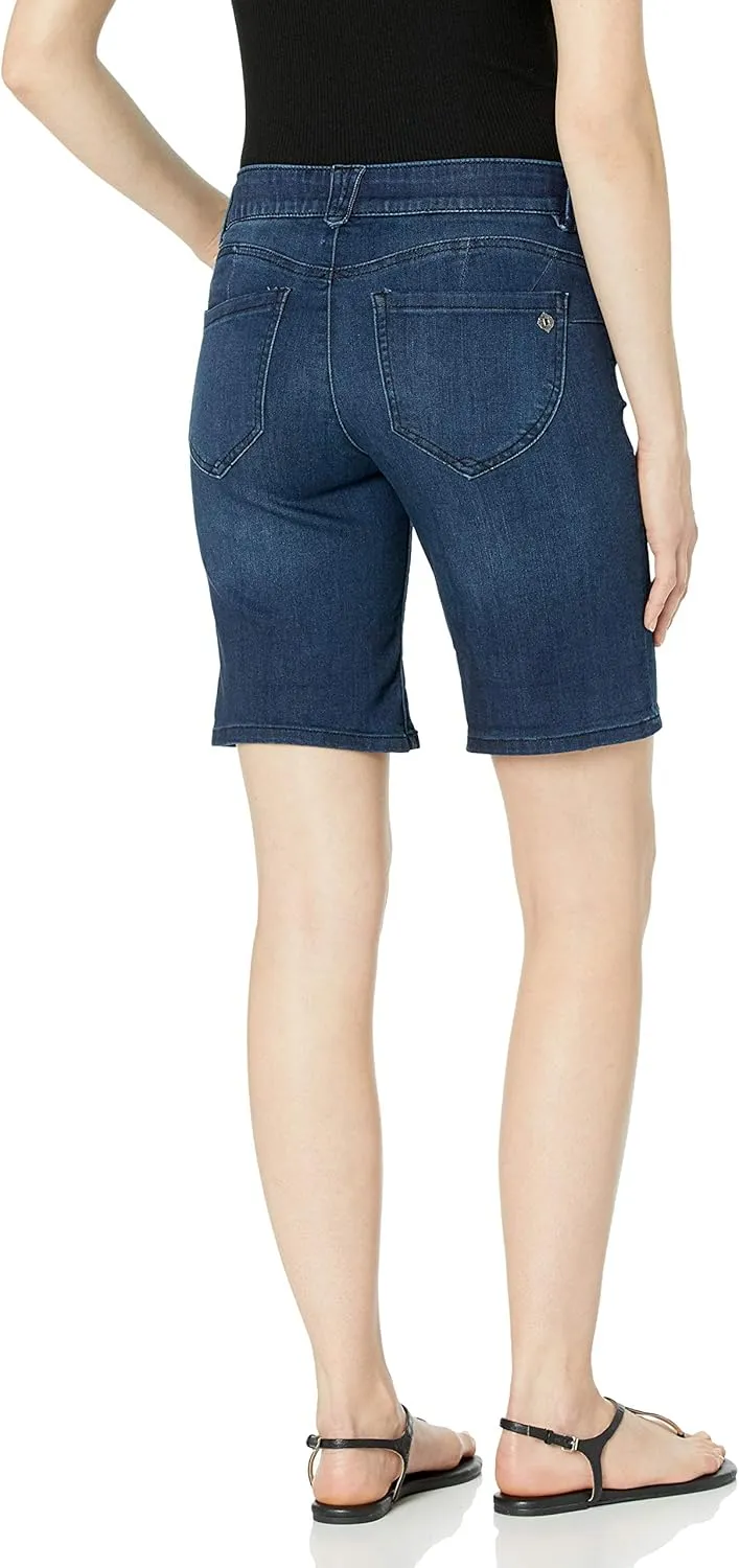 Democracy womens "Ab"solution Petite 6" Cuffed Denim Short