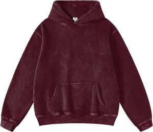 Dnzzs Acid Wash Hoodie for Womens Pullover Oversized Women's Fashion Hoodies & Sweatshirts Vintage Sweatshirt Heavyweight