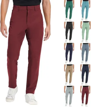 Dress Pants for Men Slim Fit Flat Front Suit Trousers Skinny Stretch Solid Business Work Clothes