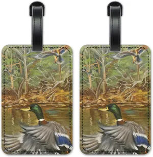 Ducks Taking Flight - Luggage ID Tags - Suitcase Identification Cards - Set of 2