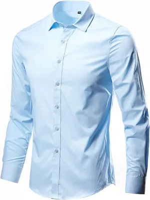 DuDubaby Funny T Shirts for Men Long Sleeve Shirt Easy Slim Fit Business Casual Cotton T Shirts for Men