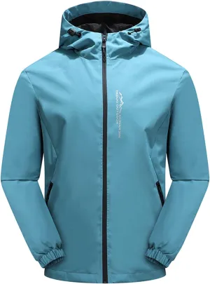 DuDubaby Mens Windbreak Quick Drying Coat Long Sleeve Hooded Sweatshirt Tops Blouse Mountaineering Jacket