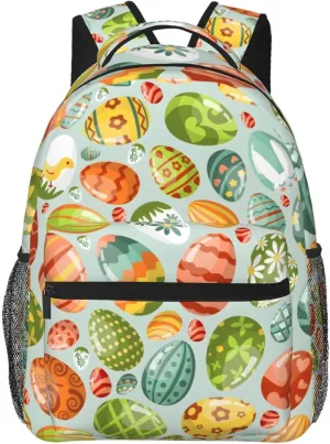 Easter Travel Laptop Backpack for Women Lightweight College Backpack Adjustable Fits 15.6 Inch Laptop Bag Waterproof for Work, Men, Gym