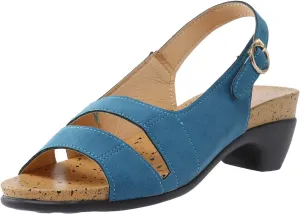 Eduavar Dressy Sandals Women, Sandals Women Orthopedic Sandals Dressy Open Toe Low Heel Sandals with Ankle Strap