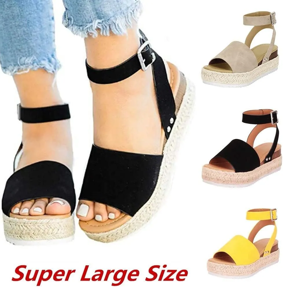 Eduavar Platform Sandals Women Dressy, Espadrille Sandals for Women Dressy Summer Platform Sandals Comfy Summer Beach Sandals