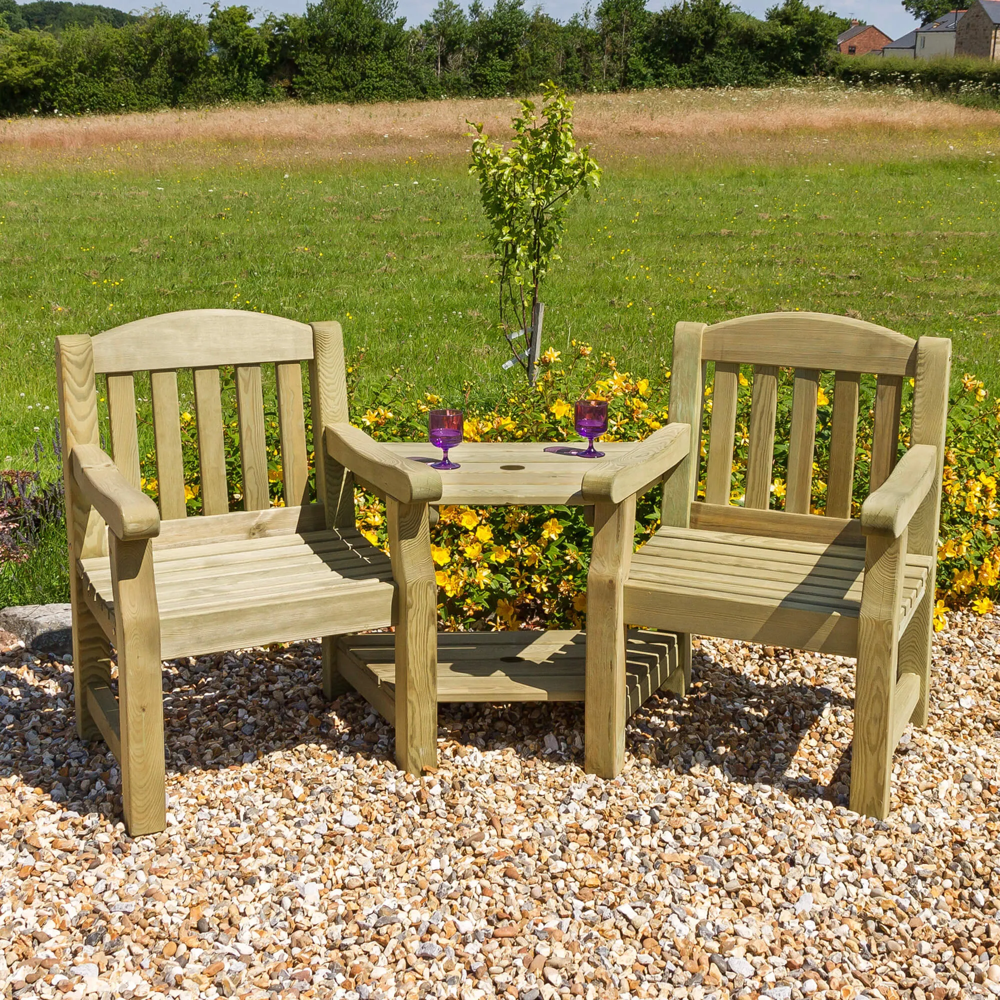 Emily Garden Love Seat | Companion Seat