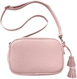 Fashionable Tassels Details Square Crossbody Bag PU Leather Shoulder Bags Satchel Handbag Elegant Women's Accessory