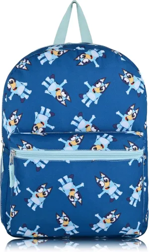Fast Forward Bluey School Backpack Toddler Backpack for School | 16" Kids Bookbag for Boys, Girls, Unisex | Bluey Boys Bookbag for Kids