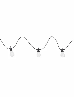 Festoon 20 Black Bulb Solar Powered String Lights