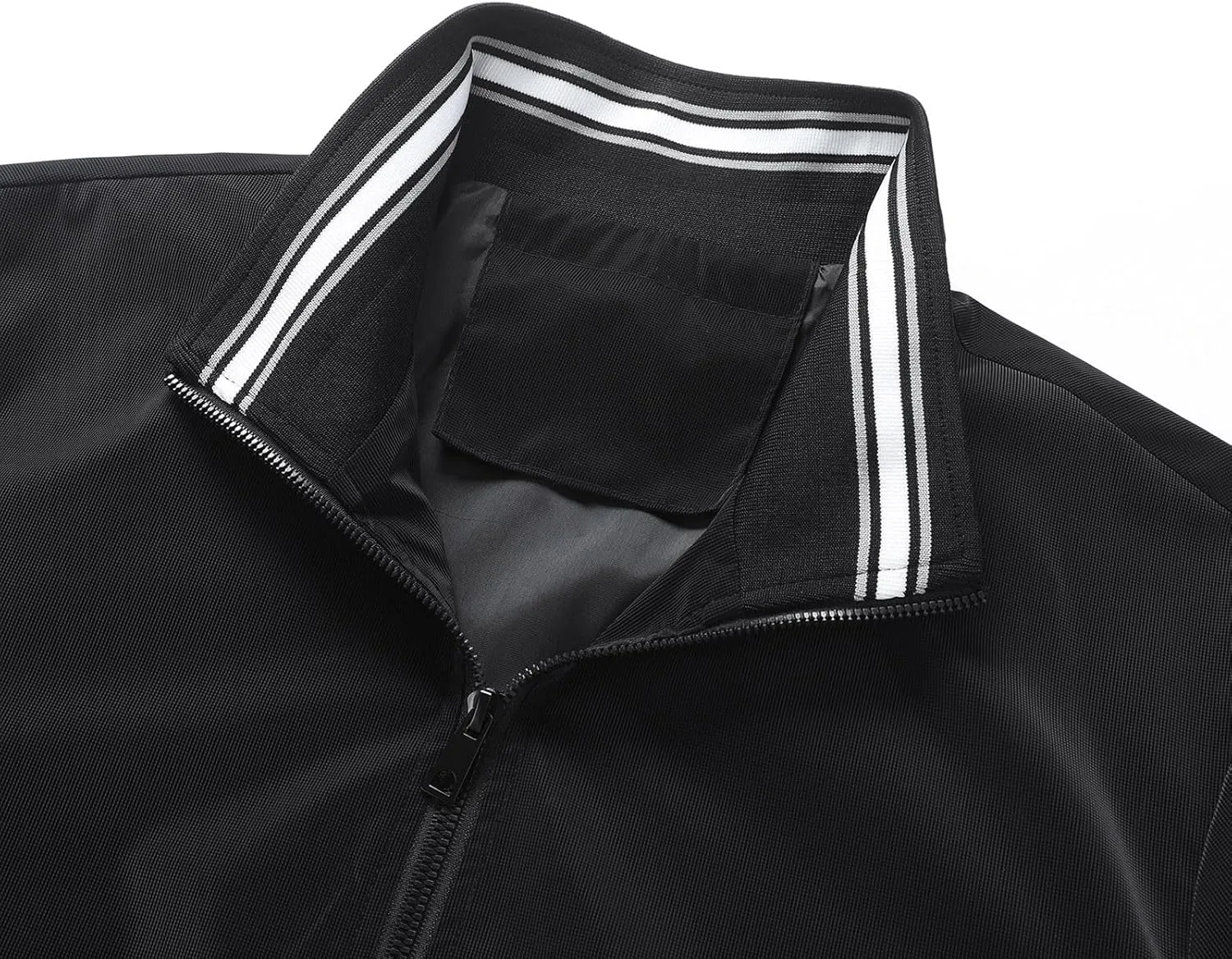 Finelylove Mens Lightweight Bomber Jacket Zip Up Stand Collar Casual Golf Jacket Active Windbreaker Spring Fall Workwear