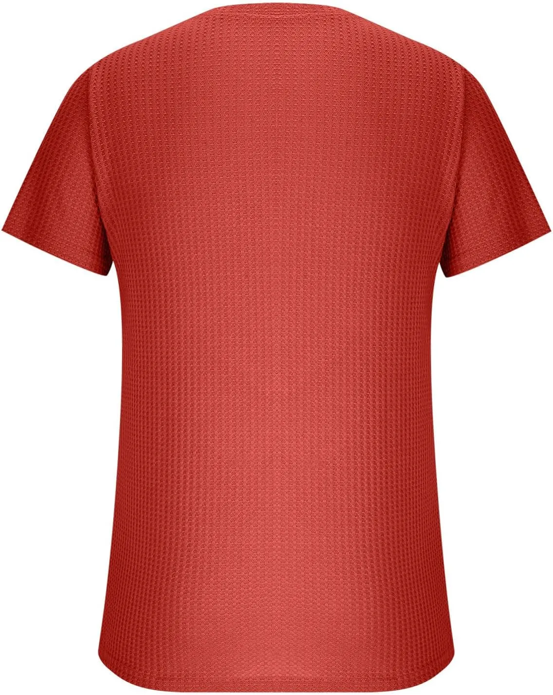 Finelylove T Shirts for Man Crochet Knitted T Shirt Crew Neck Short Sleeve Summer Beach Waffle Textured Tops Casual