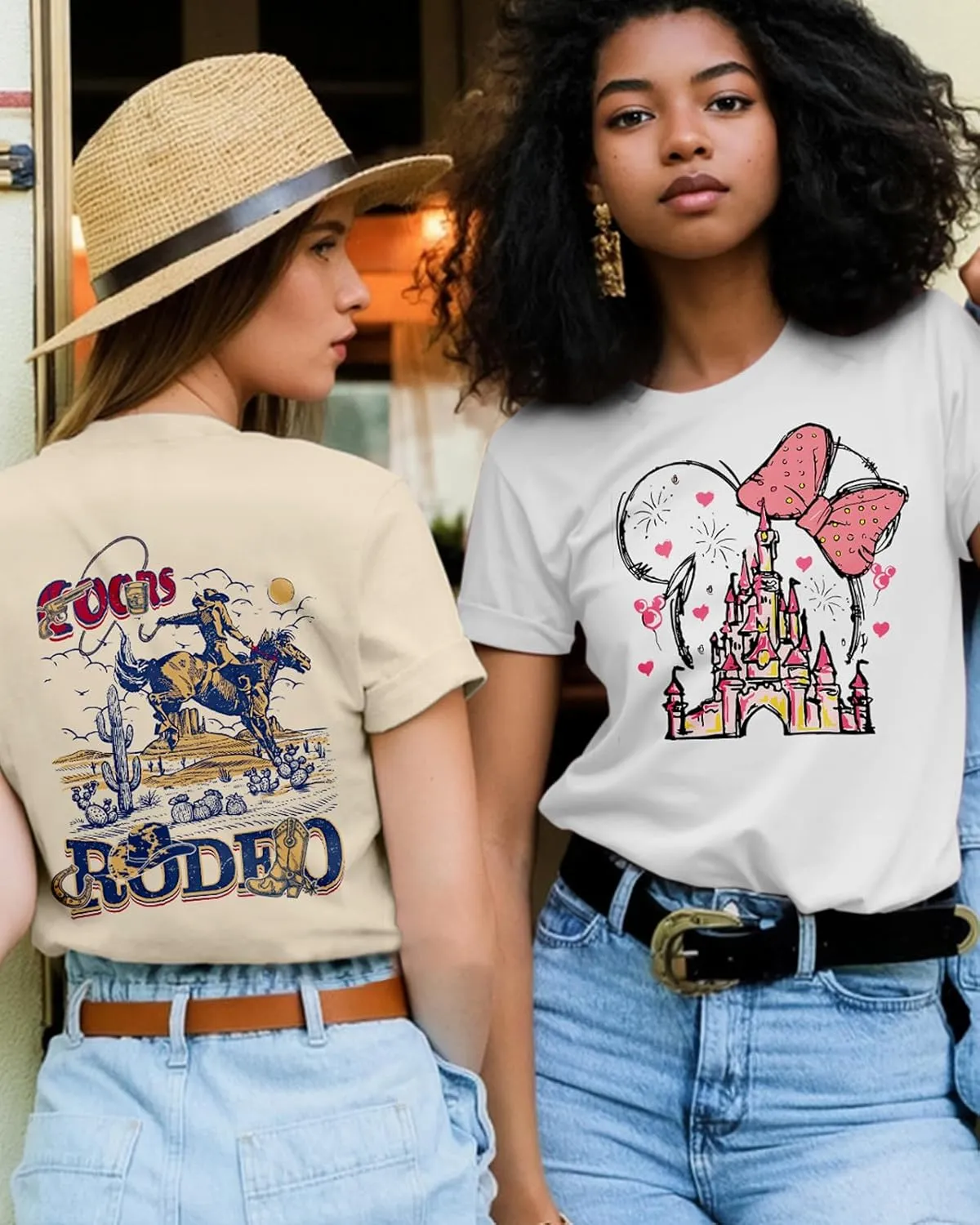 Flafens T Shirts for Women Graphic Tees - Womens T-Shirts Cotton Cute Fit Tshirts Teens Girls