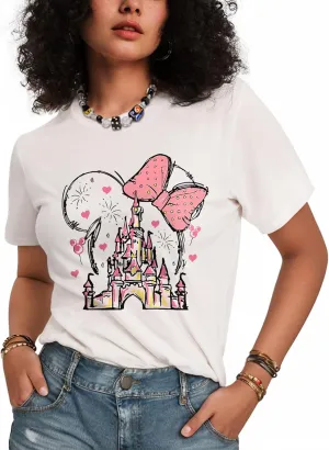 Flafens T Shirts for Women Graphic Tees - Womens T-Shirts Cotton Cute Fit Tshirts Teens Girls