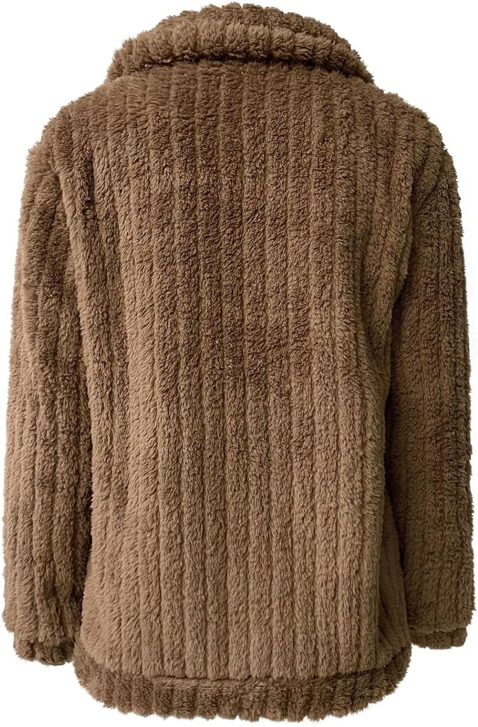 Fleece Jacket Women Oversized Turndown Neck Cardigan Jackets Long Sleeve Plush Winter Coats Outerwear 2024 Fashion