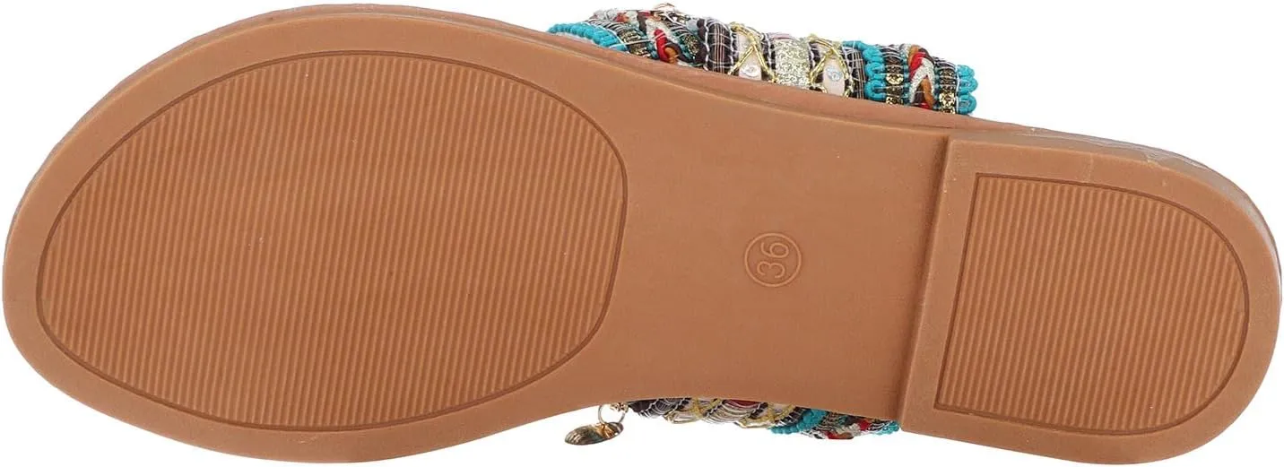 Flip Flops Sandals Handmade Artisanal Women Flip Flop Boho Greek Sandals Slipper Women Bling Slides