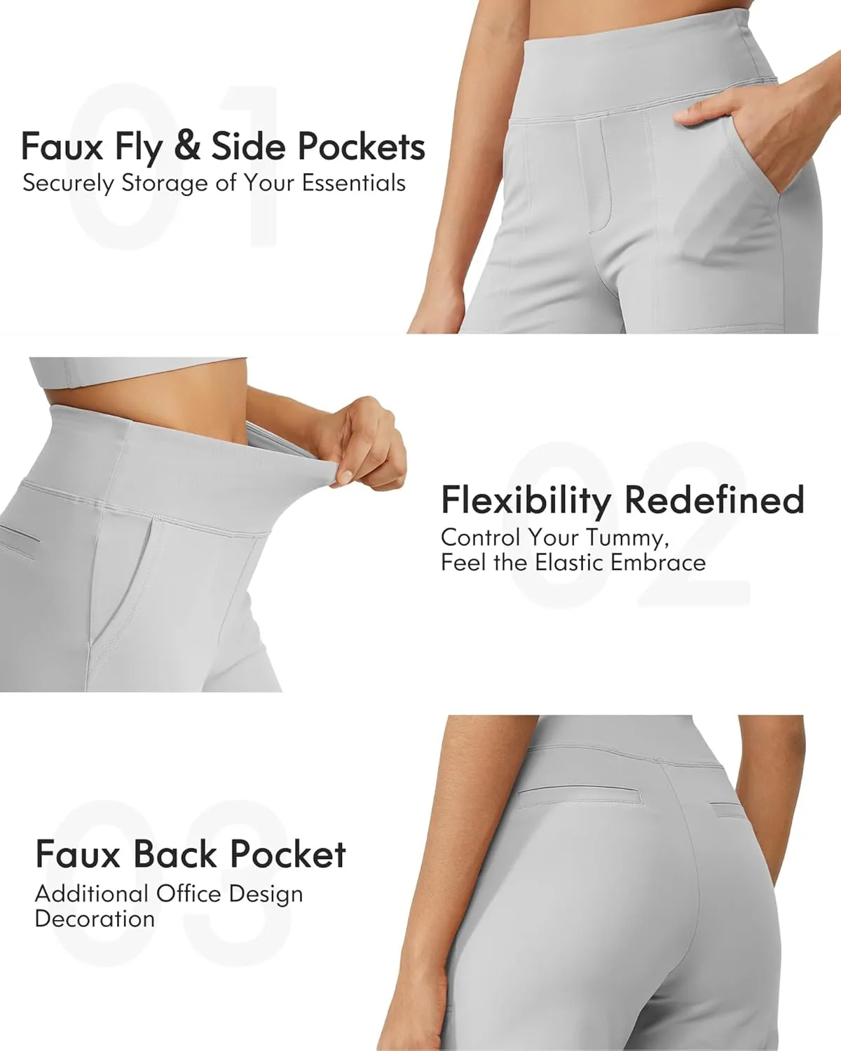 G4Free Capri Pants for Women Wide Leg Yoga Dress Cropped Pants Capri Leggings with Pockets for Casual Summer