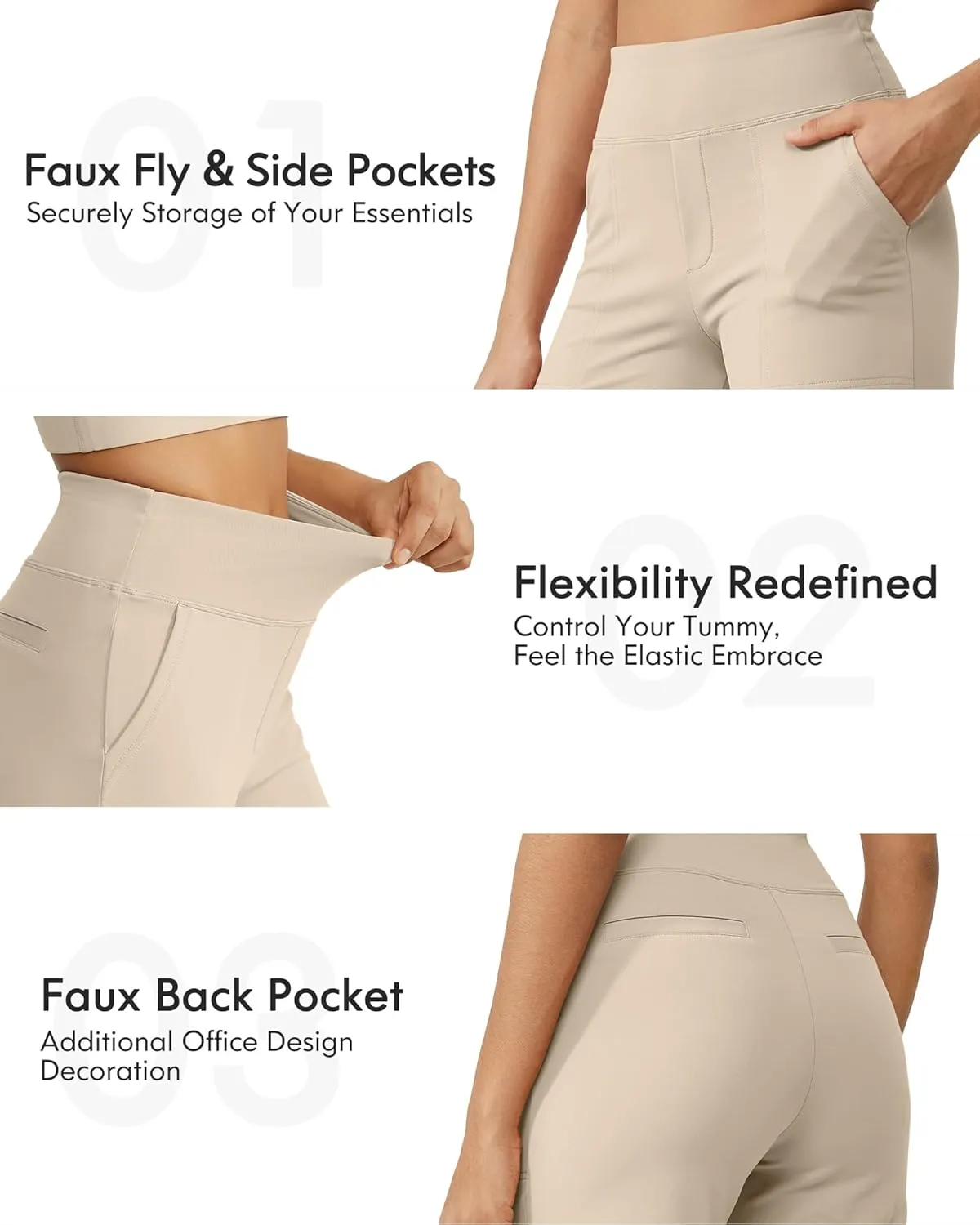G4Free Capri Pants for Women Wide Leg Yoga Dress Cropped Pants Capri Leggings with Pockets for Casual Summer