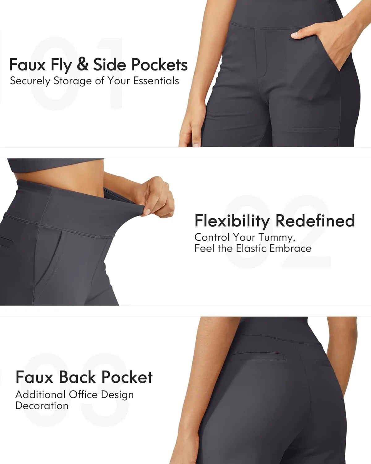 G4Free Capri Pants for Women Wide Leg Yoga Dress Cropped Pants Capri Leggings with Pockets for Casual Summer