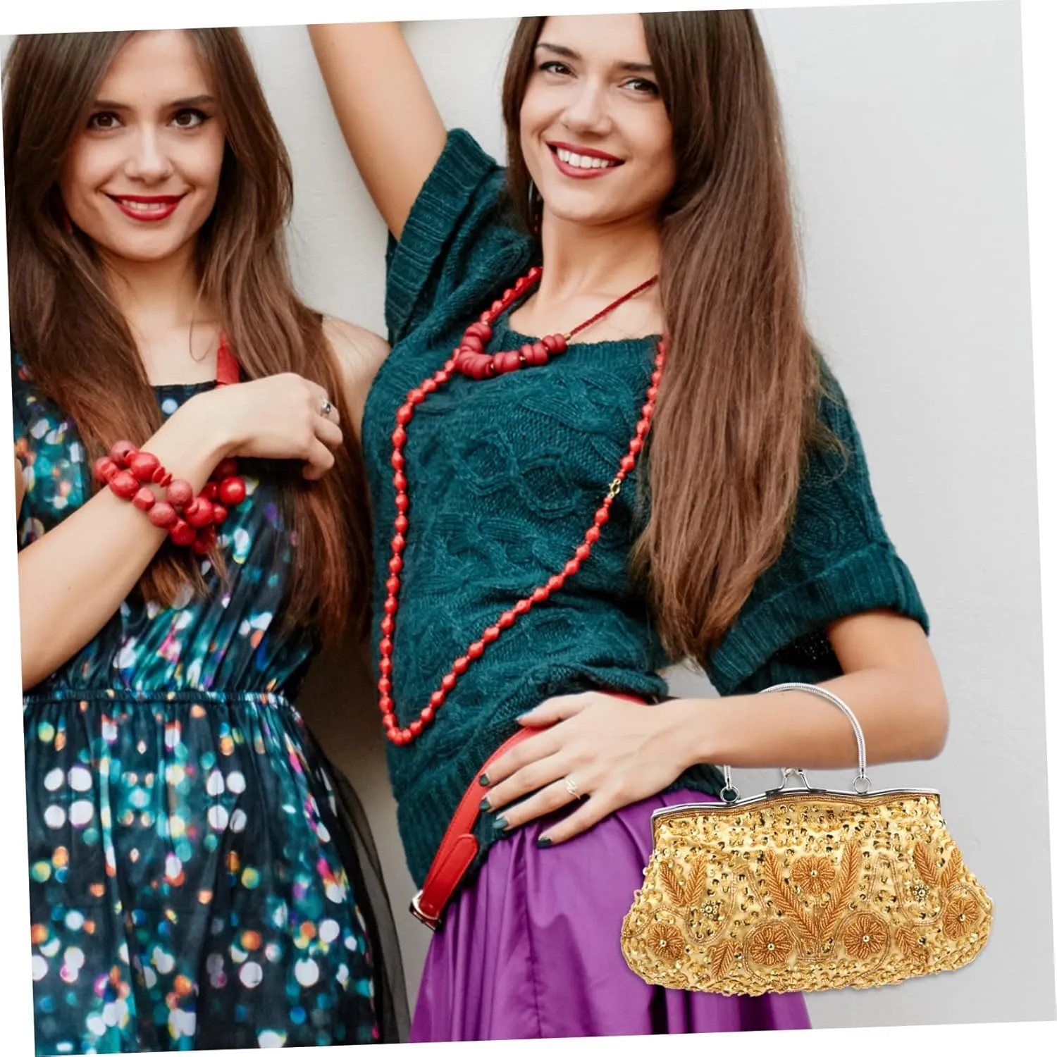 GALPADA 1pc Dinner Bag Evening Handbag Women Party Banquet Bag Handmade Clutch Bag Artificial Pearls Clutch Bag