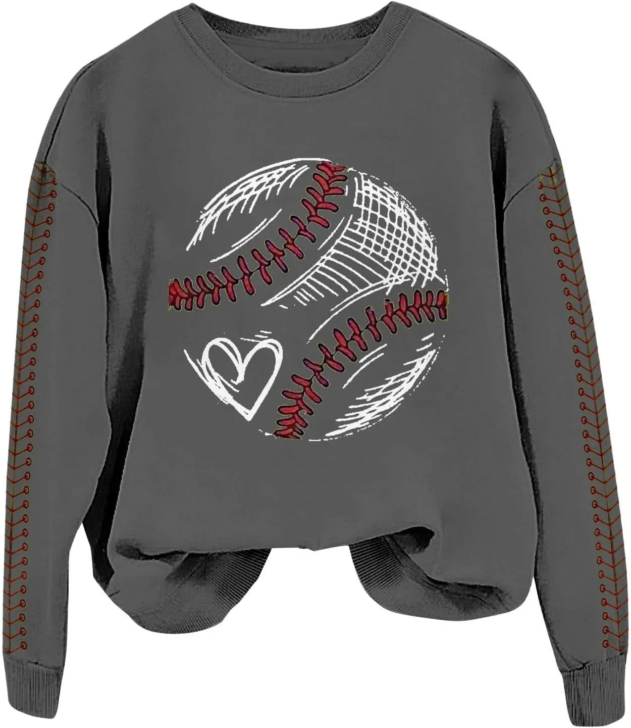 Game Day Sweatshirt Women Crew Neck Football Baseball Mom Shirts Loose Casual Long Sleeve Cute Graphic Pullover Tops