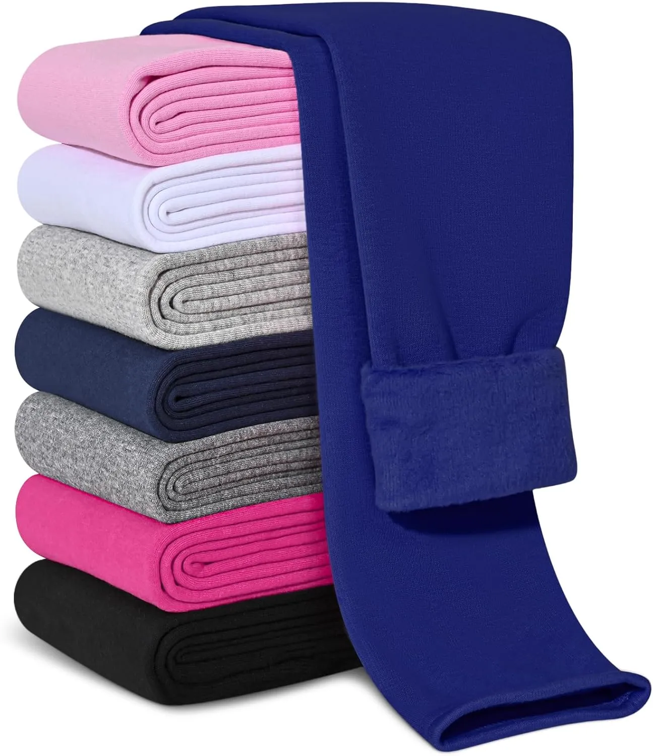 Girls Fleece Lined Leggings Cotton Kids Winter Warm Leggings Thick Thermal Tights Pants