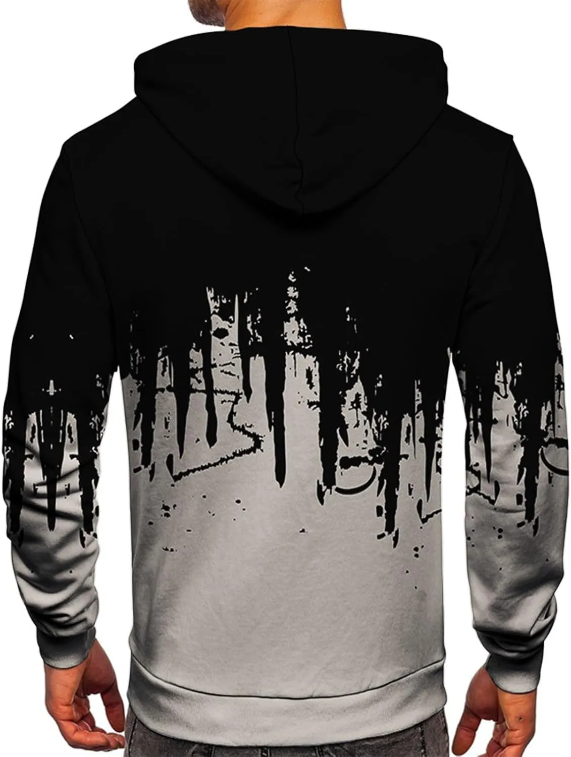 GOFULY Mens Graphic Hoodies Lightweight 3D Print Sweatshirts Fall Winter Outdoors Pullover Long Sleeve Outfits With Pockets