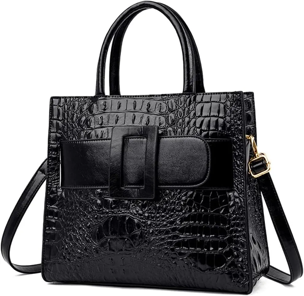 Handbags for Women Leather Top Handle Handbag Satchel Bag Medium Tote Bags Square Purse Ladies Shoulder Crossbody Bag
