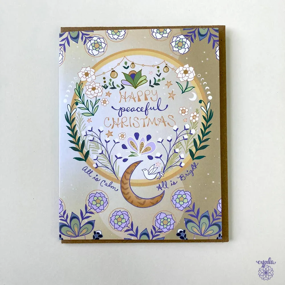 Happy Peaceful Christmas Card