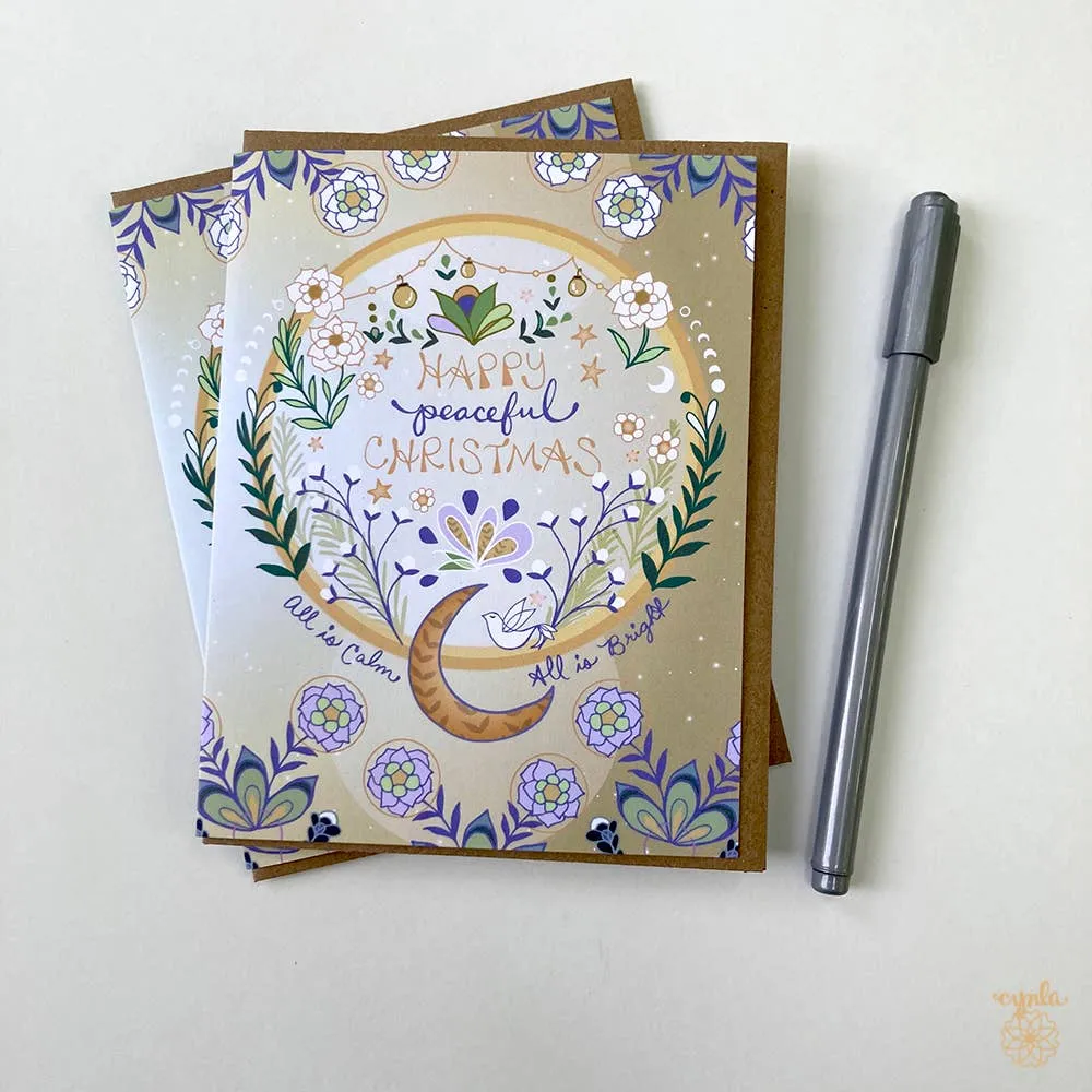 Happy Peaceful Christmas Card