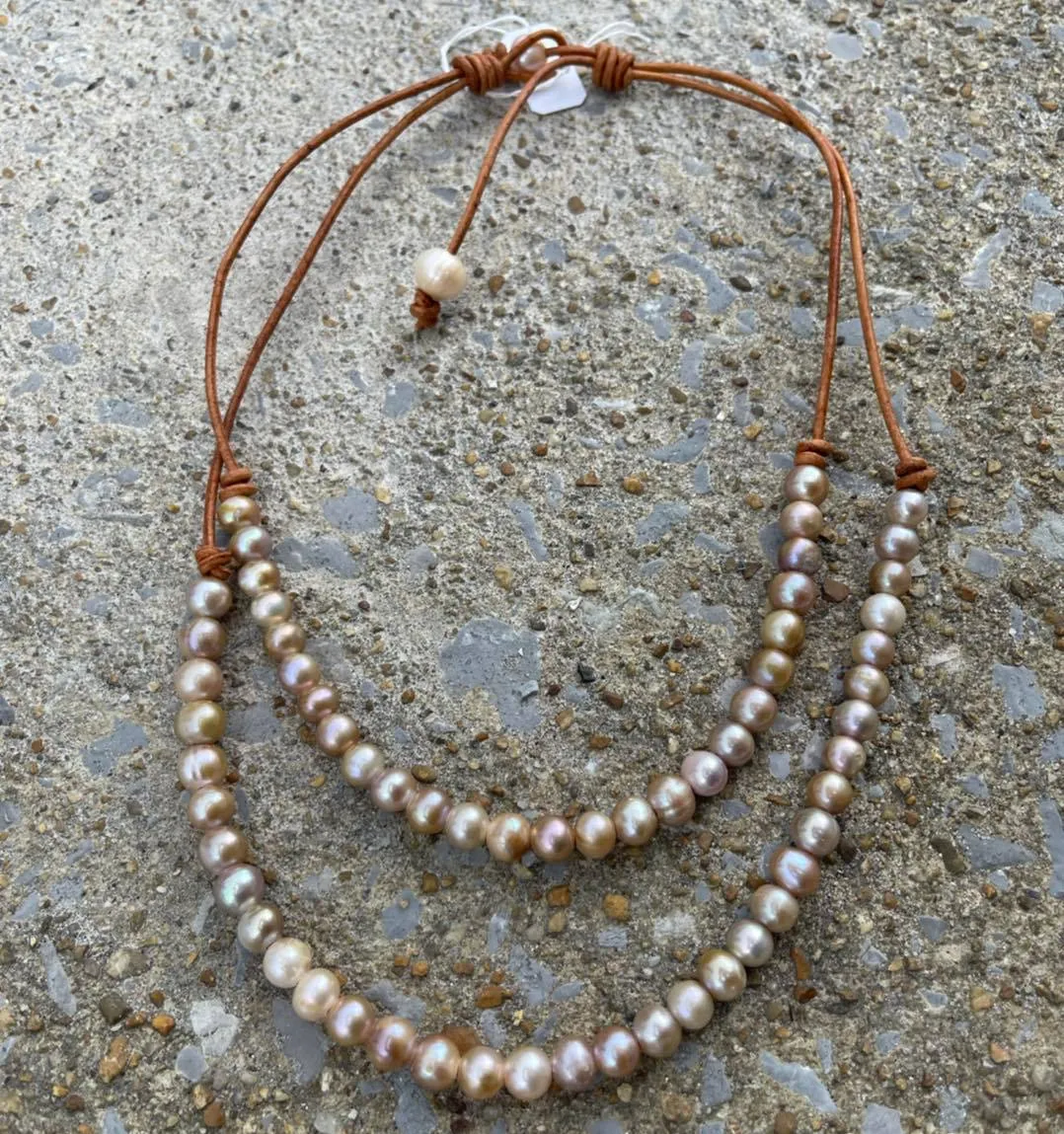 HC Double Strand Angle Pearl Necklace