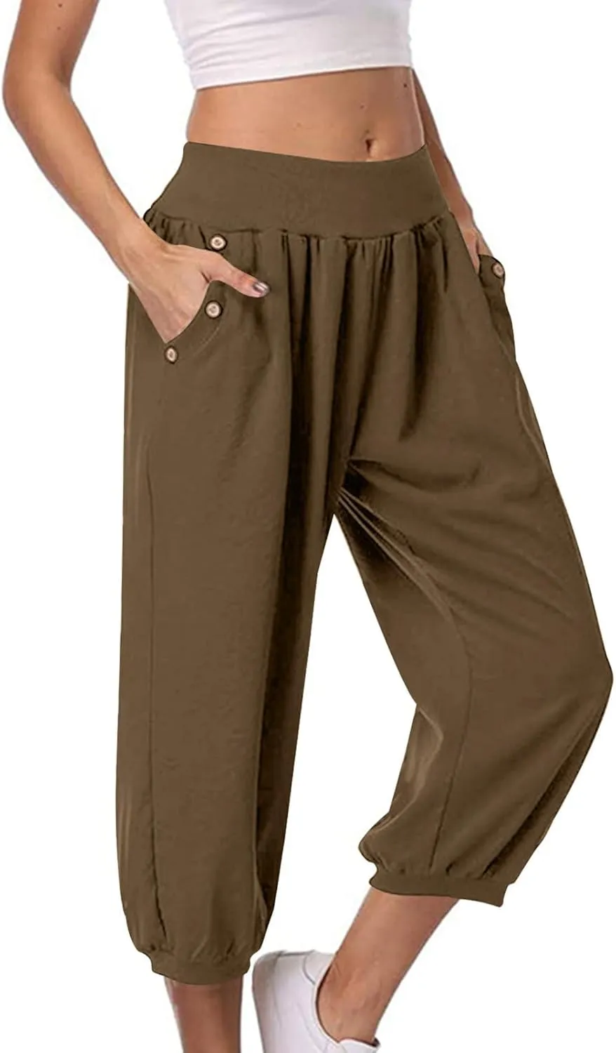 High Waisted Work Pants for Women Women High Waist Palazzo Pants Waisted Casual Baggy Stretchy Wide Leg Streetwear