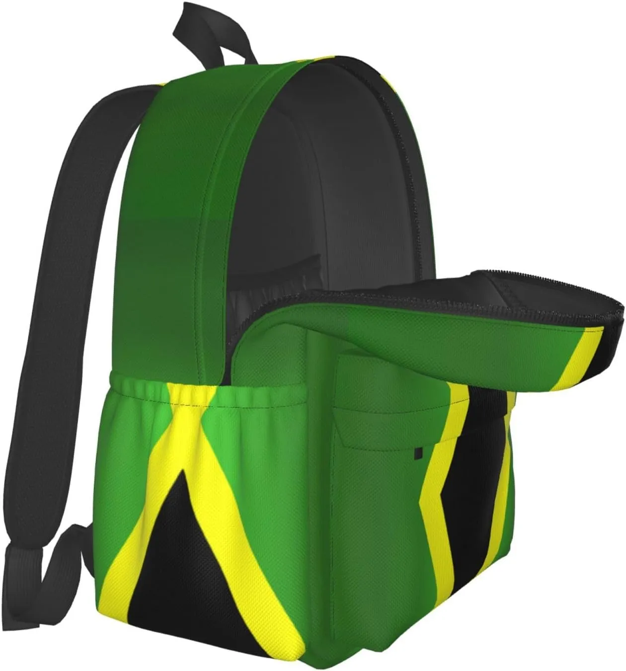 Jamaican Flag Laptop Backpack Shoulder Bag Laptop Pack Travel Backpacks Commuter Back Pack Casual Daypack Bags With Side Pockets