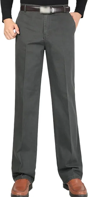 JEShifangjiusu Men's Stretch Dress Pants Casual Slim Fit Skinny Suit Pants Chino Pant Business Fit Flex Flat Front Pant (35,Dark Grey), Dark Grey, 35