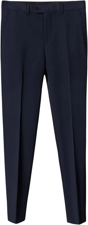 JEShifangjiusu Men's Stretch Dress Pants Slim Fit Skinny Suit Pants Casual Fashion Retro Tapered Business Dress Chino Pants (40,Dark Blue), Dark Blue, 40