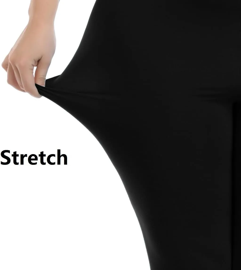 Kotii Women's Lightweight Soft Capri Leggings Crop Leggings 3/4 Stretch Yoga Pants