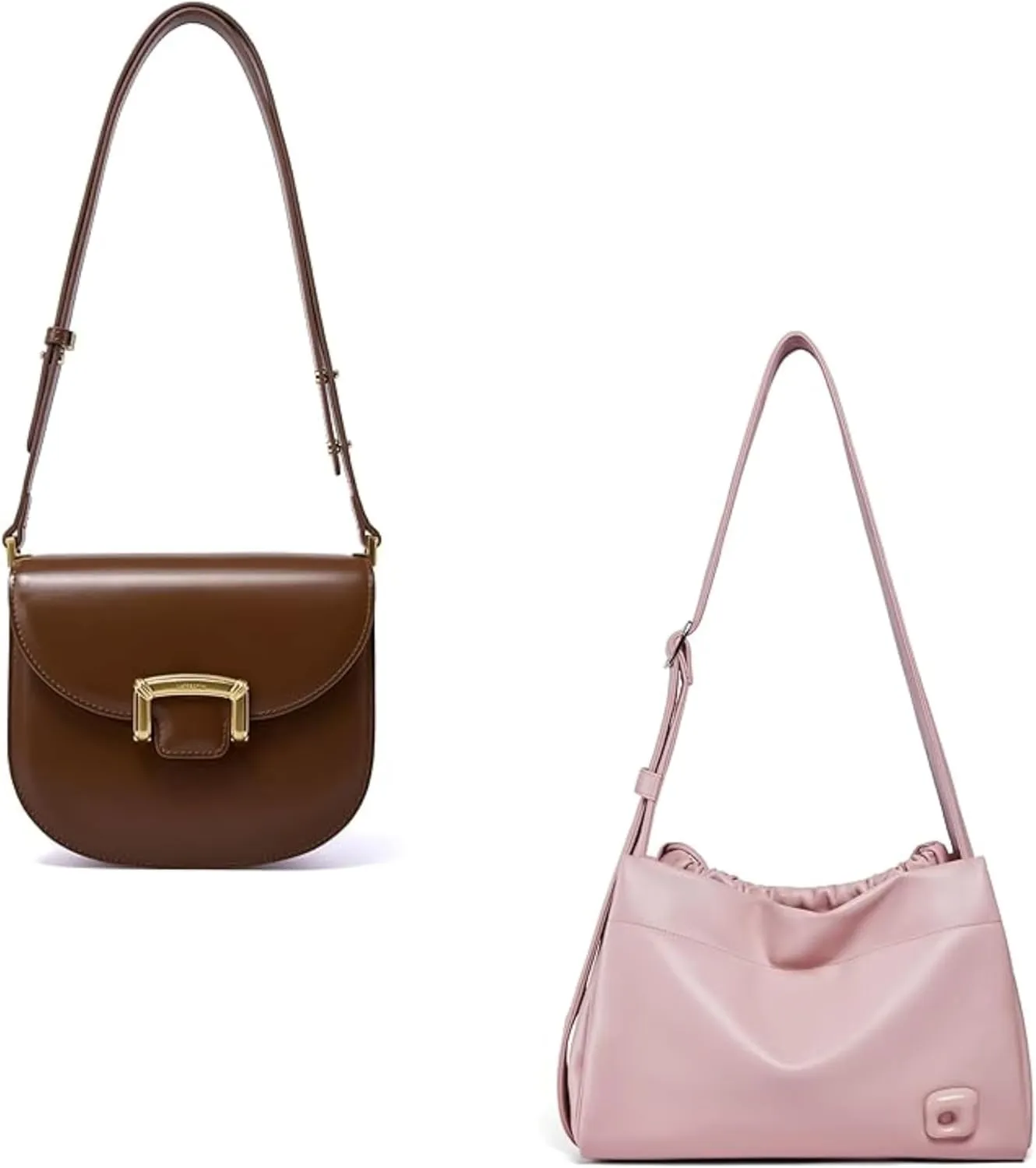 LA FESTIN Small Leather Crossbody Purses For Women - Adjustable Strap Shoulder Bag Summer Purse, Handbags Satchel Bags.