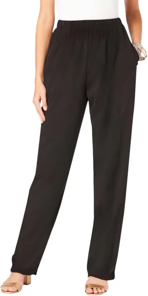 Ladies Lounge Trousers Ankle Length Slacks Tapered Cozy Pants with Pockets Comfy Pajama Pants(Available in Plus Size)