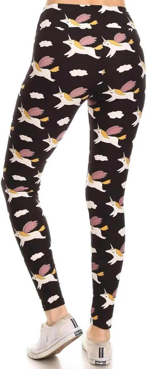 Leggings Depot High Waisted Checkered & Animal Print Leggings for Women - Regular, Plus, 1X3X, 3X5X