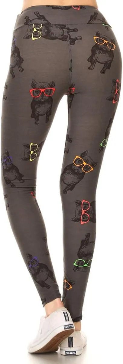 Leggings Depot High Waisted Checkered & Animal Print Leggings for Women - Regular, Plus, 1X3X, 3X5X