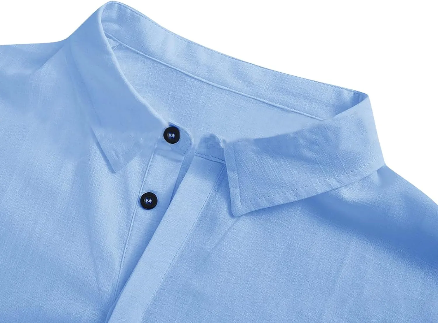 Linen Shirts for Men Casual 3/4 Roll-Up Sleeve V Neck Henley Shirt Quick Dry Breathable Boho Beach Hippie Tee Tops