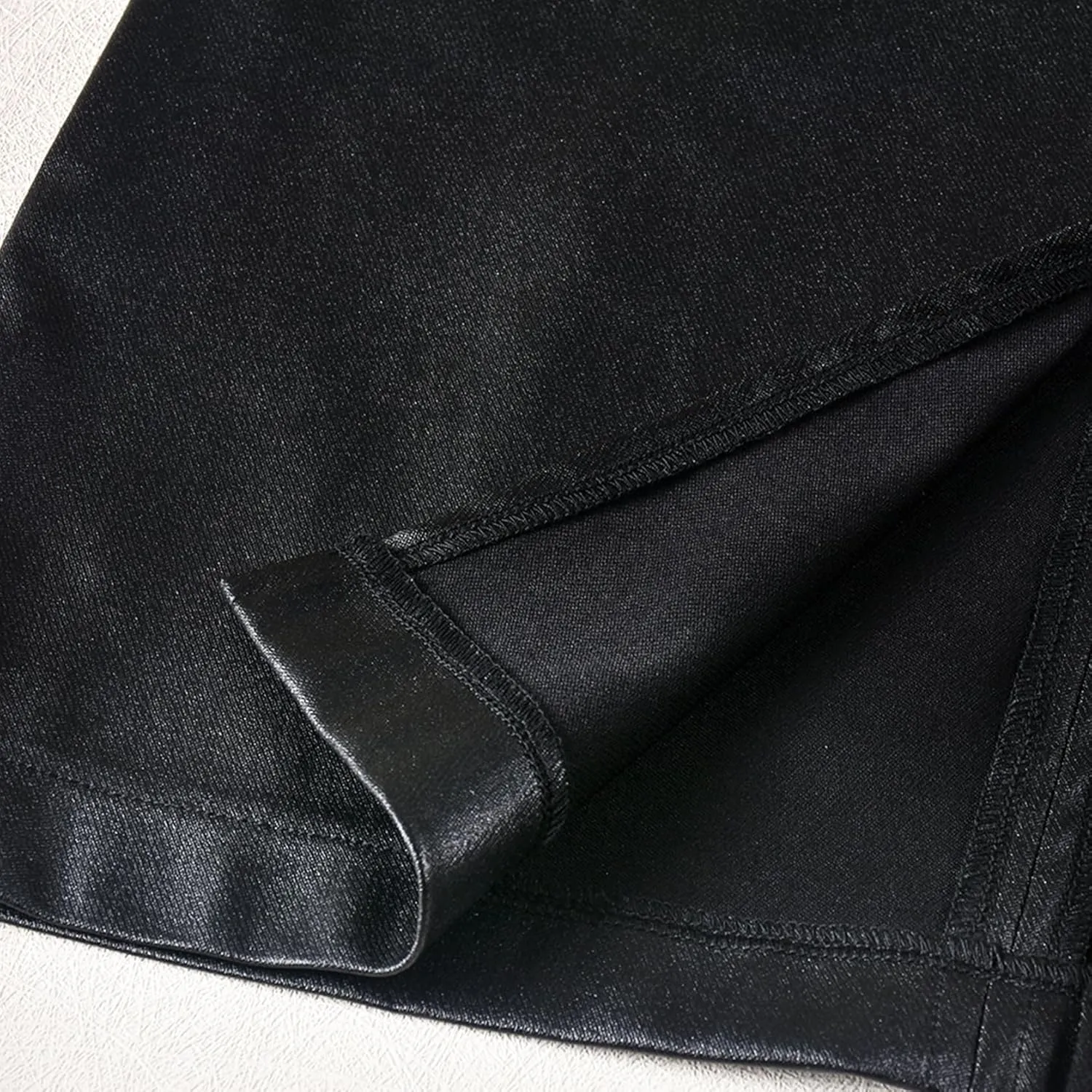 Long Skirts for Women Trendy High Waisted A Line Business Casual Leather Maxi Skirt with Slit Dressy