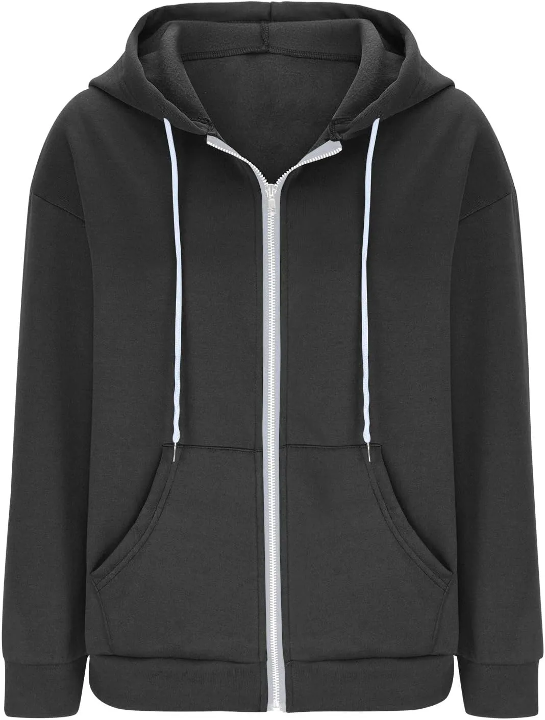 LRMQS Womens Fall Fashion 2024 Hoodies Zip up Long Sleeve Sweatshirt Jackets with Pocket Loose Casual Trendy Clothes Outfits