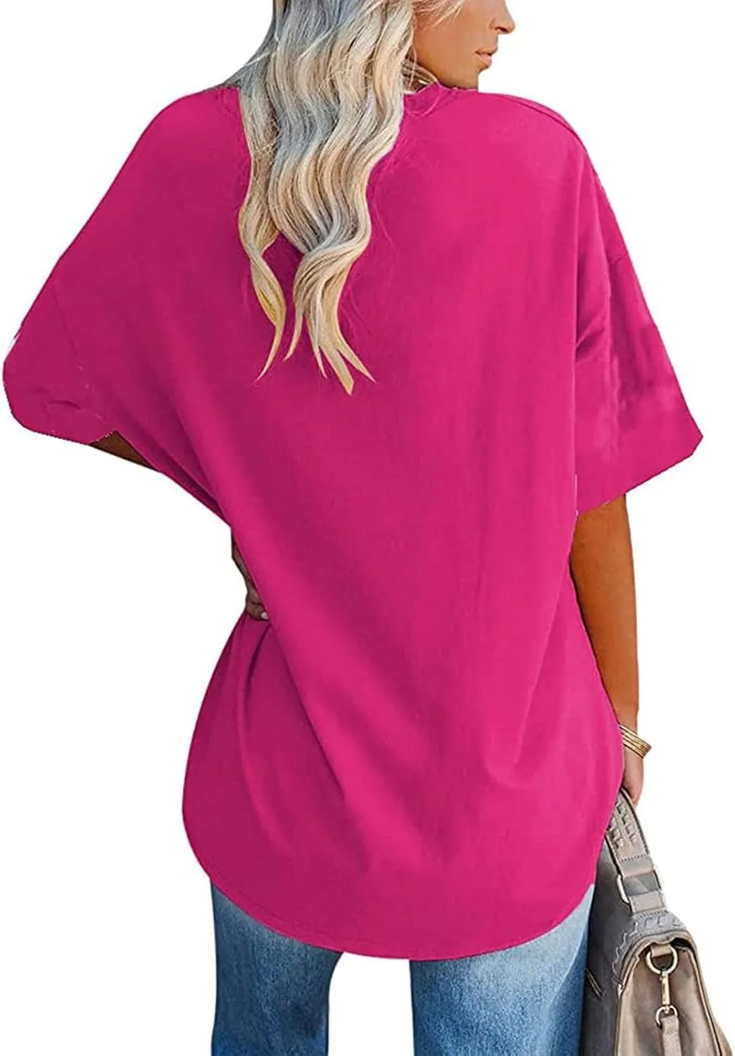 luwita Oversized T Shirts for Women Loose Fit Crewneck Short Sleeve Tops Summer Casual Blouse Y2K 2025 Basic Tees