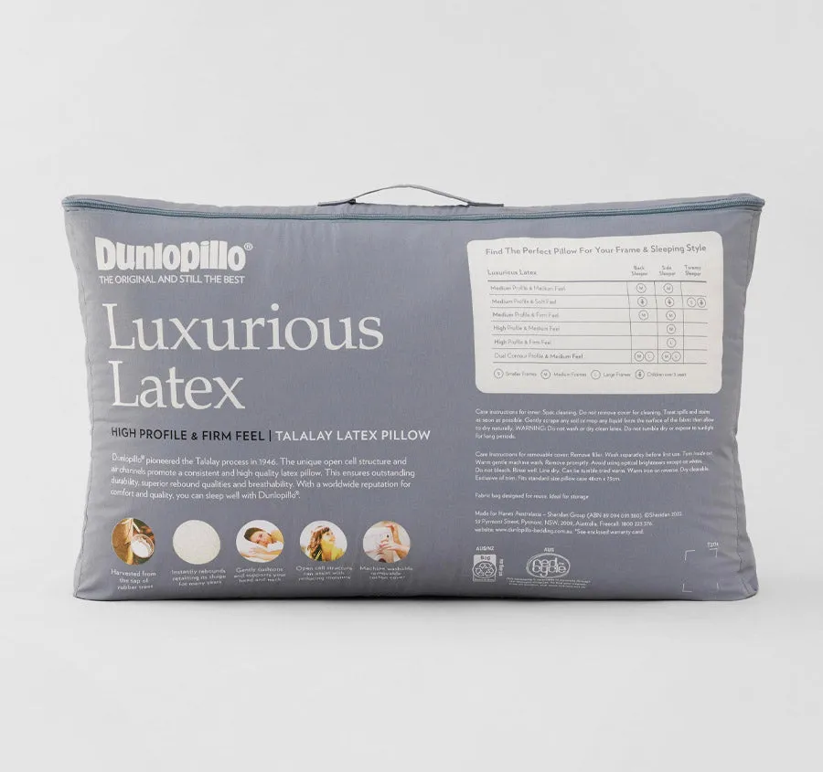 Luxurious Latex High Profile Firm Feel Pillow