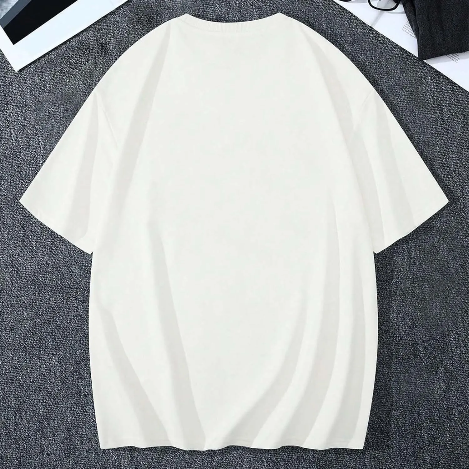 Male Oversize Spring and Summer Trend Young Large Size Printing Short Sleeve T Shirt Top Spandex T Shirt Men