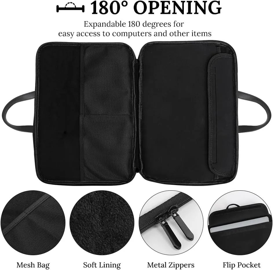 Meat Red Steaks Leather Bag Laptop Case Slim Water Resistant Computer Bags with Handle Briefcase for Work