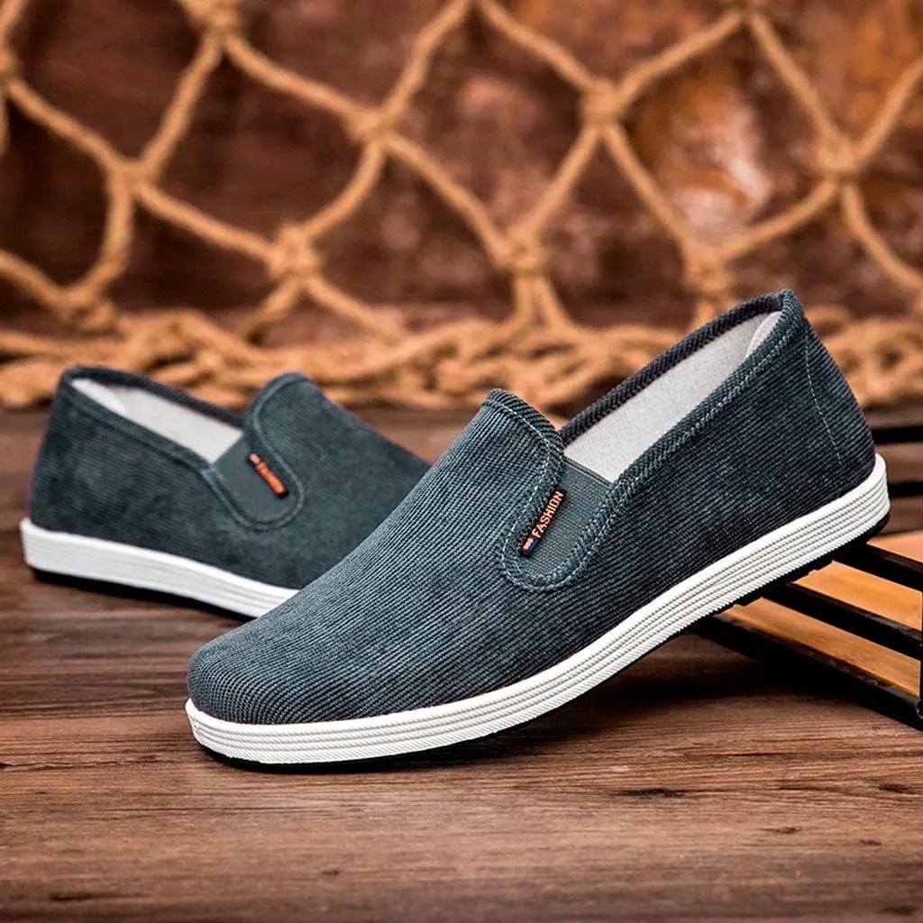 Men Slip On Sneaker Comfortable Lightweight Breathable Casual Sneaker Wide Width Orthopedic Shoes with Arch Support
